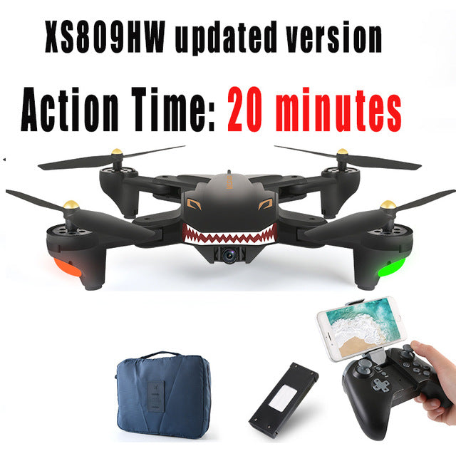 XS809W hovering racing helicopter rc drones with camera hd drone profissional fpv quadcopter aircraft luminous fun toy for boys