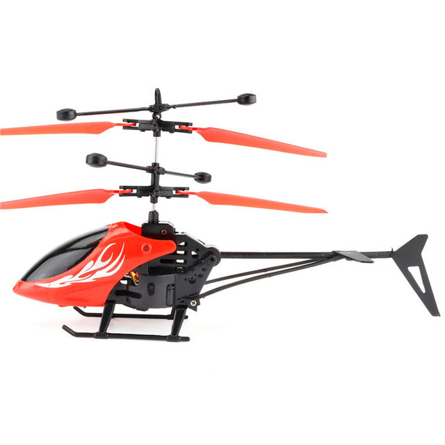 Mini Portable Roll Toy 2 Channel Helicopter Rechargeable RC Plane Electric Red 2CH Induction Infrared Plane Drone Toys
